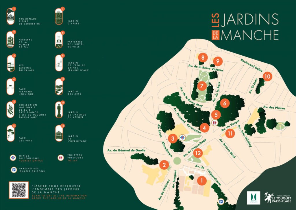 Plan des Jardins de la Manche - Le Touquet-Paris-Plage
