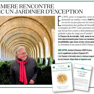 Départ en retraite de Joël Cottin, jardinier en chef du château de Versailles