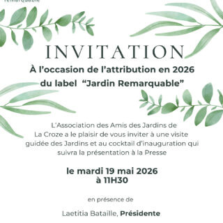 Visite des Jardins de la Croze – Jardin Remarquable