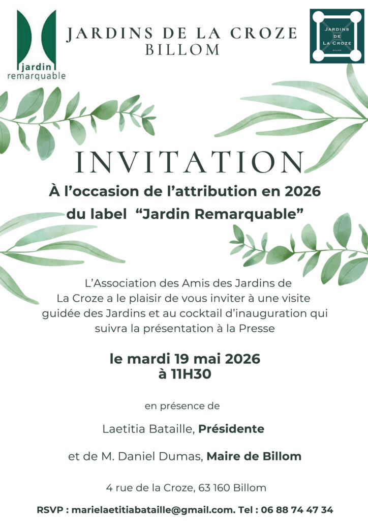 Visite guidée aux Jardins de la Croze – Jardin Remarquable